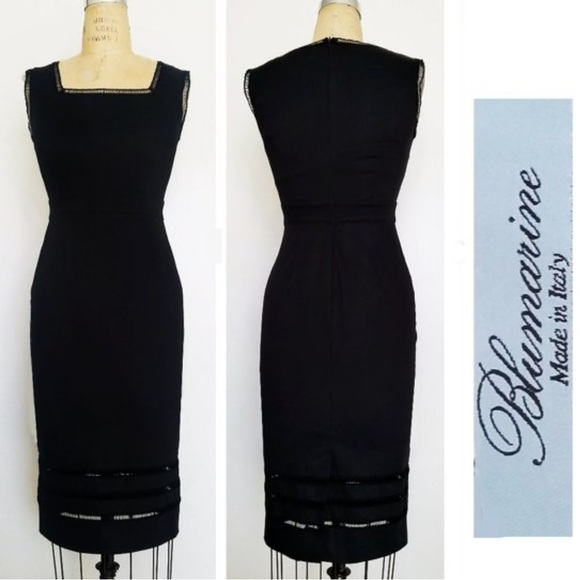 Blumarine Dresses & Skirts - Blumarine black lace inset sheath dress
